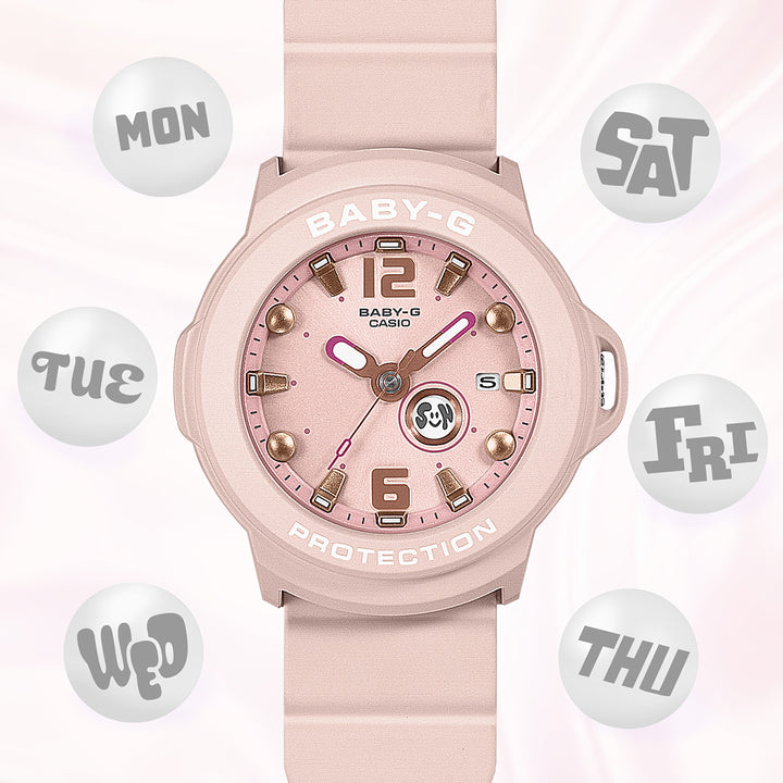 BABY-G BABY-G+PLUS ベイビージープラス BGA-15K-4AJR レディース 電池式 アナログ 3針 樹脂バンド ピンク 専用ホルダーつき