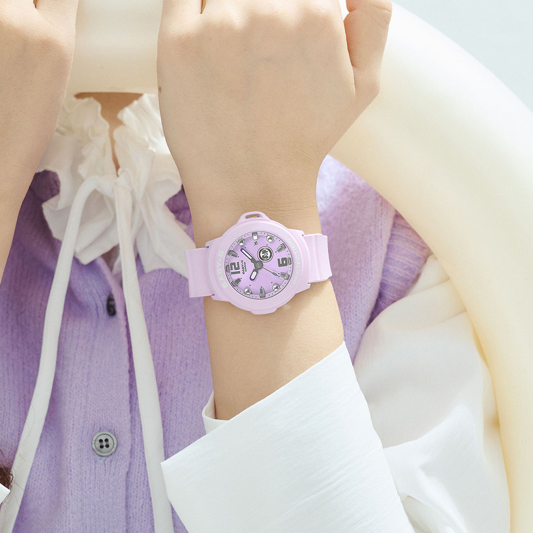 BABY-G BABY-G+PLUS ベイビージープラス BGA-15K-6AJR レディース 電池式 アナログ 3針 樹脂バンド パープル 専用ホルダーつき