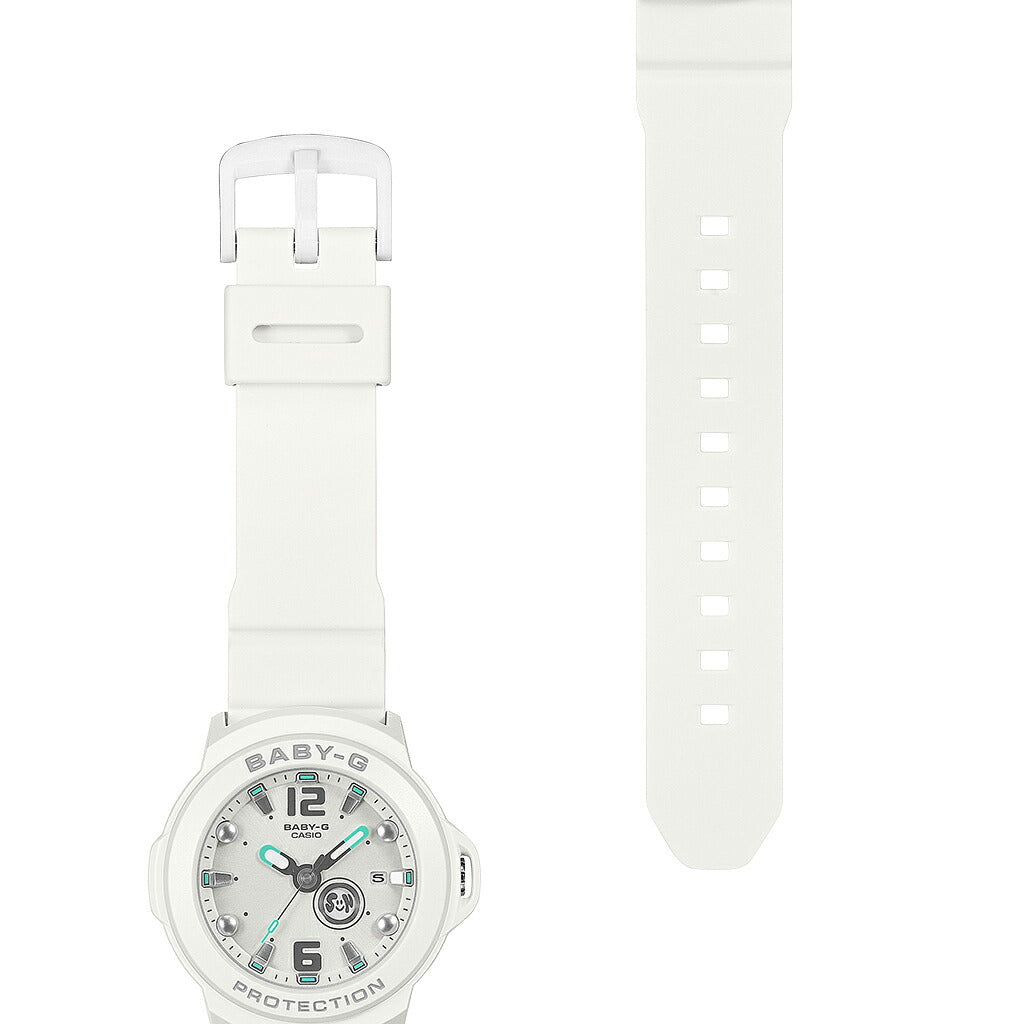 BABY-G BABY-G+PLUS ベイビージープラス BGA-15K-7AJR レディース 電池式 アナログ 3針 樹脂バンド ホワイト 専用ホルダーつき