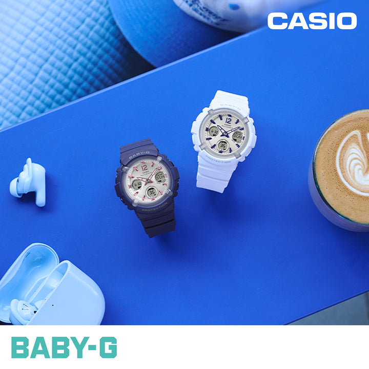BABY-G BGA-2800シリーズ ネイビー BGA-2800-2A2JF レディース 電波 ソーラー アナデジ 樹脂バンド