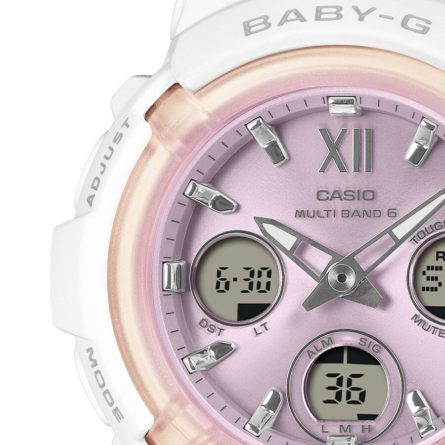 BABY-G スプリングパッケージ 2026 ホワイト ピンク BGA-2800SP-7A1JR レディース 電波 ソーラー アナデジ 樹脂バンド