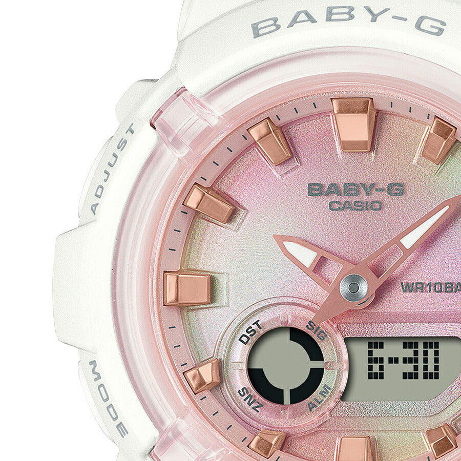 BABY-G ソフトタイダイ ホワイト BGA-280TD-7AJF レディース 腕時計 電池式 アナデジ 樹脂バンド 国内正規品 カシオ