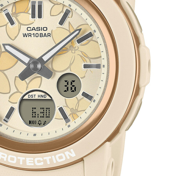 BABY-G ネクストエレガントフラワー 花柄ダイヤル BGA-290FL-4AJF レディース 電池式 アナデジ 樹脂バンド ベージュ