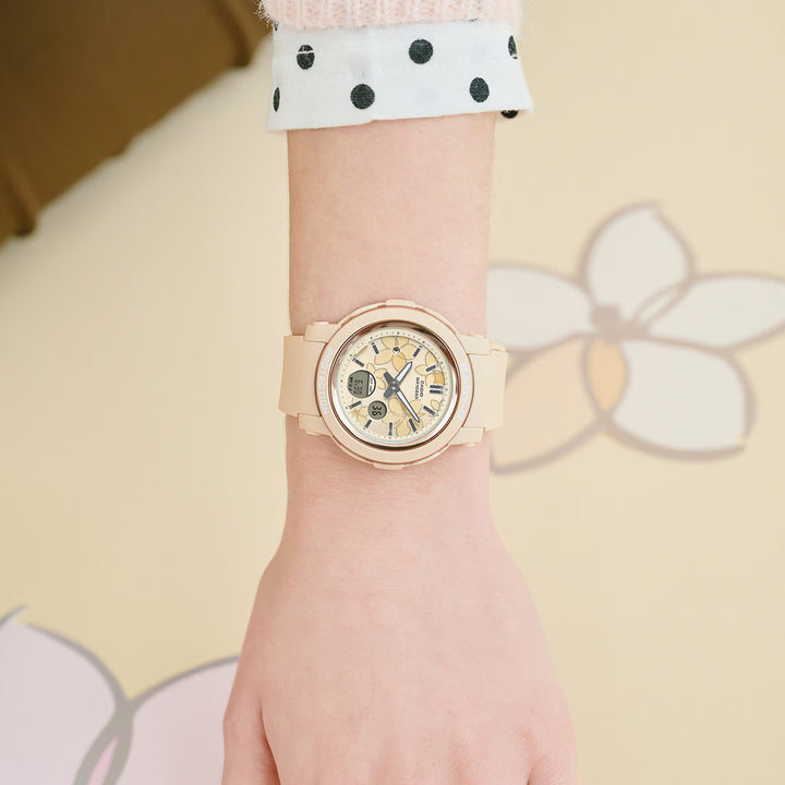 BABY-G ネクストエレガントフラワー 花柄ダイヤル BGA-290FL-4AJF レディース 電池式 アナデジ 樹脂バンド ベージュ