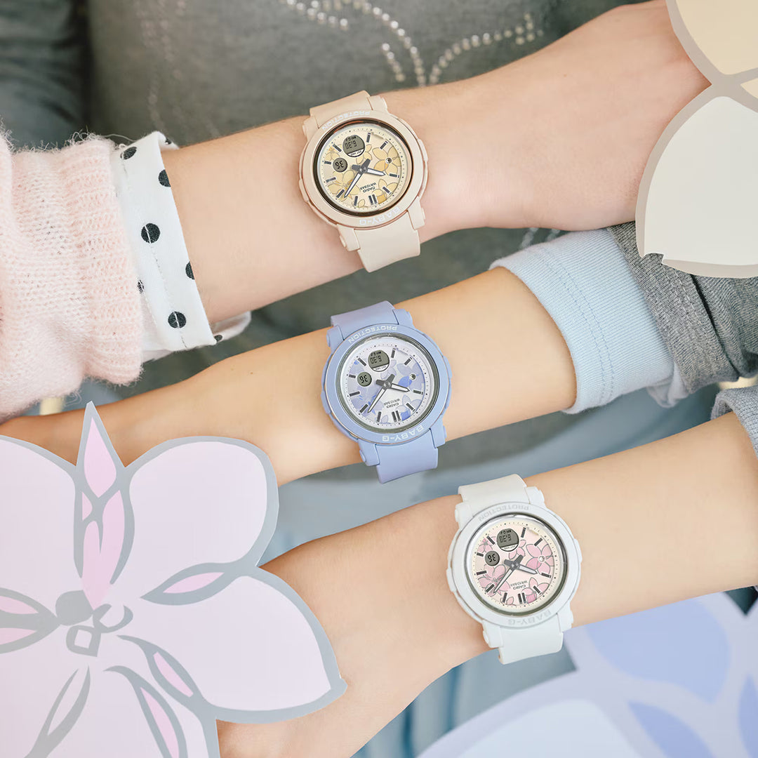 BABY-G ネクストエレガントフラワー 花柄ダイヤル BGA-290FL-4AJF レディース 電池式 アナデジ 樹脂バンド ベージュ