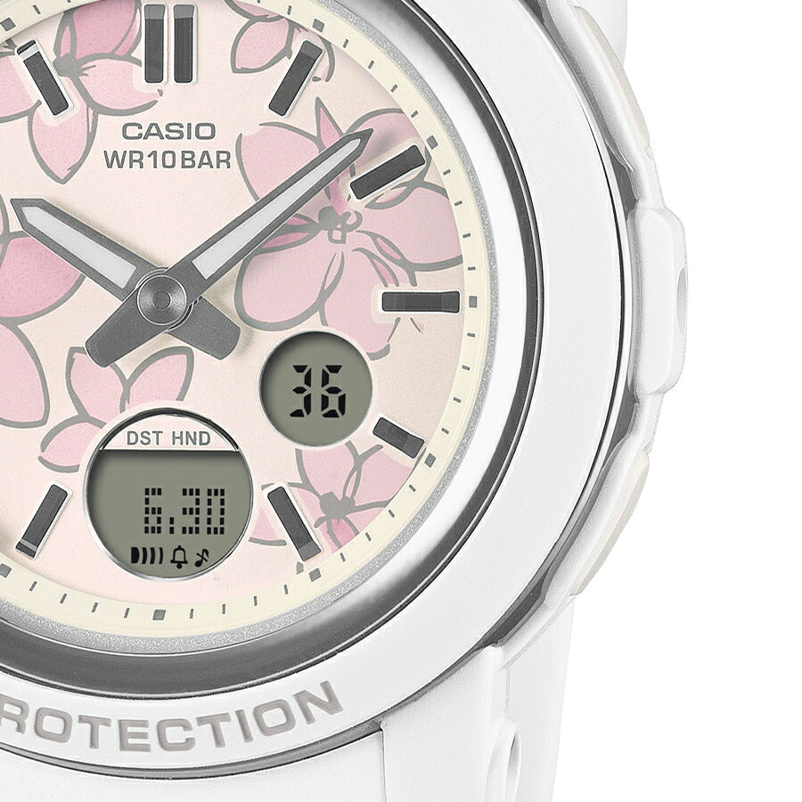 BABY-G ネクストエレガントフラワー 花柄ダイヤル BGA-290FL-7AJF レディース 電池式 アナデジ 樹脂バンド ホワイト