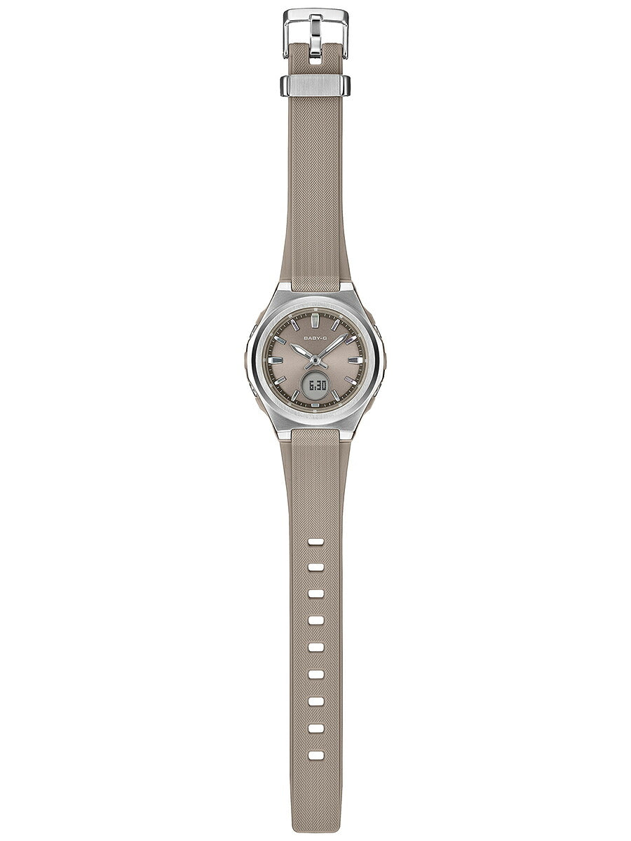 BABY-G メタルベゼル BGA-3000-5AJF レディース 電波ソーラー アナデジ 樹脂バンド ベージュ