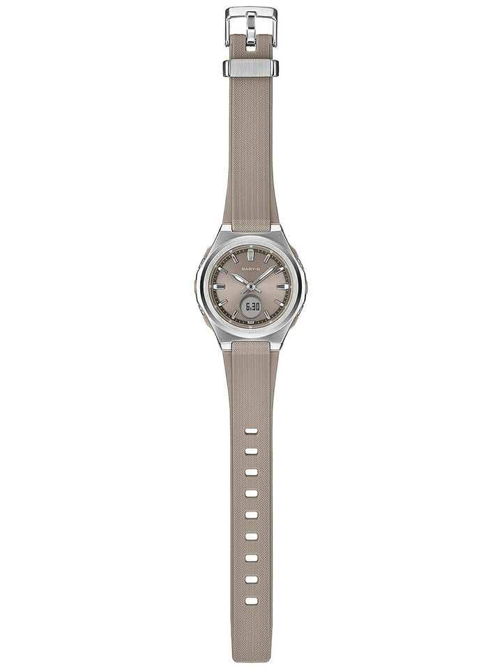 BABY-G メタルベゼル BGA-3000-5AJF レディース 電波ソーラー アナデジ 樹脂バンド ベージュ