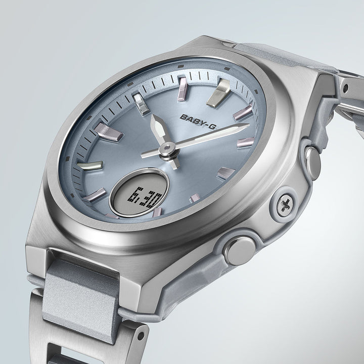 BABY-G メタルベゼル BGA-3000C-2AJF レディース 電波ソーラー アナデジ ブルーダイヤル コンポジットバンド