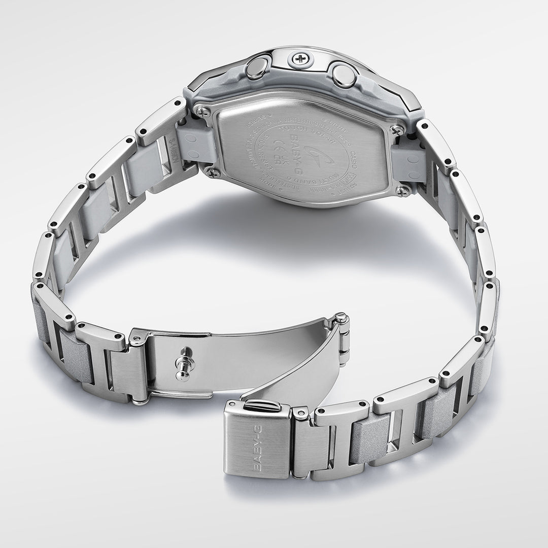 BABY-G メタルベゼル BGA-3000C-2AJF レディース 電波ソーラー アナデジ ブルーダイヤル コンポジットバンド