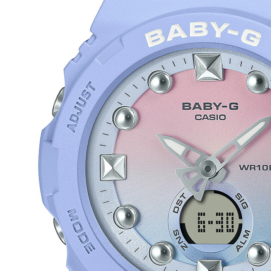 BABY-G プレイフルビーチ BGA-320-2A1JF レディース 腕時計 電池式 アナデジ 樹脂バンド ライトブルー 国内正規品 カシオ