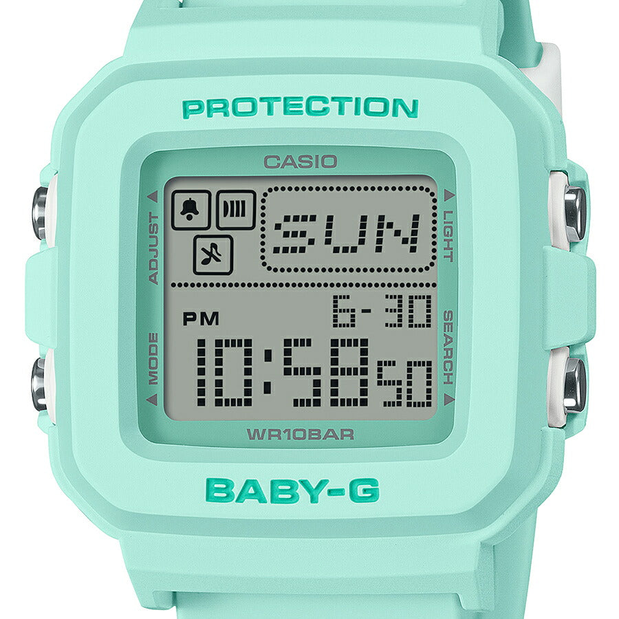 BABY-G BGD-10シリーズ BGD-10-3JF レディース 腕時計 電池式 デジタル スクエア 樹脂バンド グリーン 国内正規品 カシオ