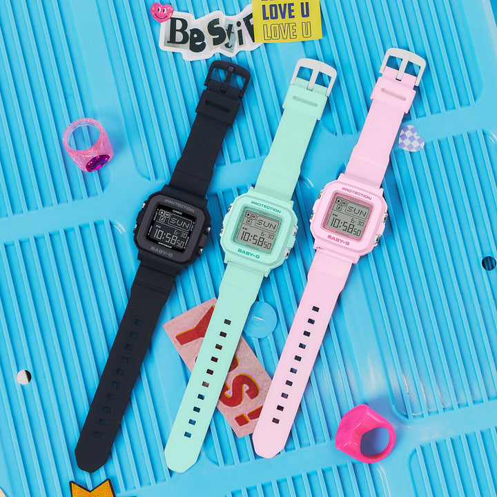 BABY-G BGD-10シリーズ BGD-10-3JF レディース 腕時計 電池式 デジタル スクエア 樹脂バンド グリーン 国内正規品 カシオ