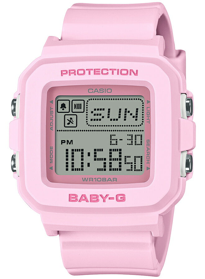 BABY-G BGD-10シリーズ BGD-10-4JF レディース 腕時計 電池式 デジタル スクエア 樹脂バンド ピンク 国内正規品 カシオ