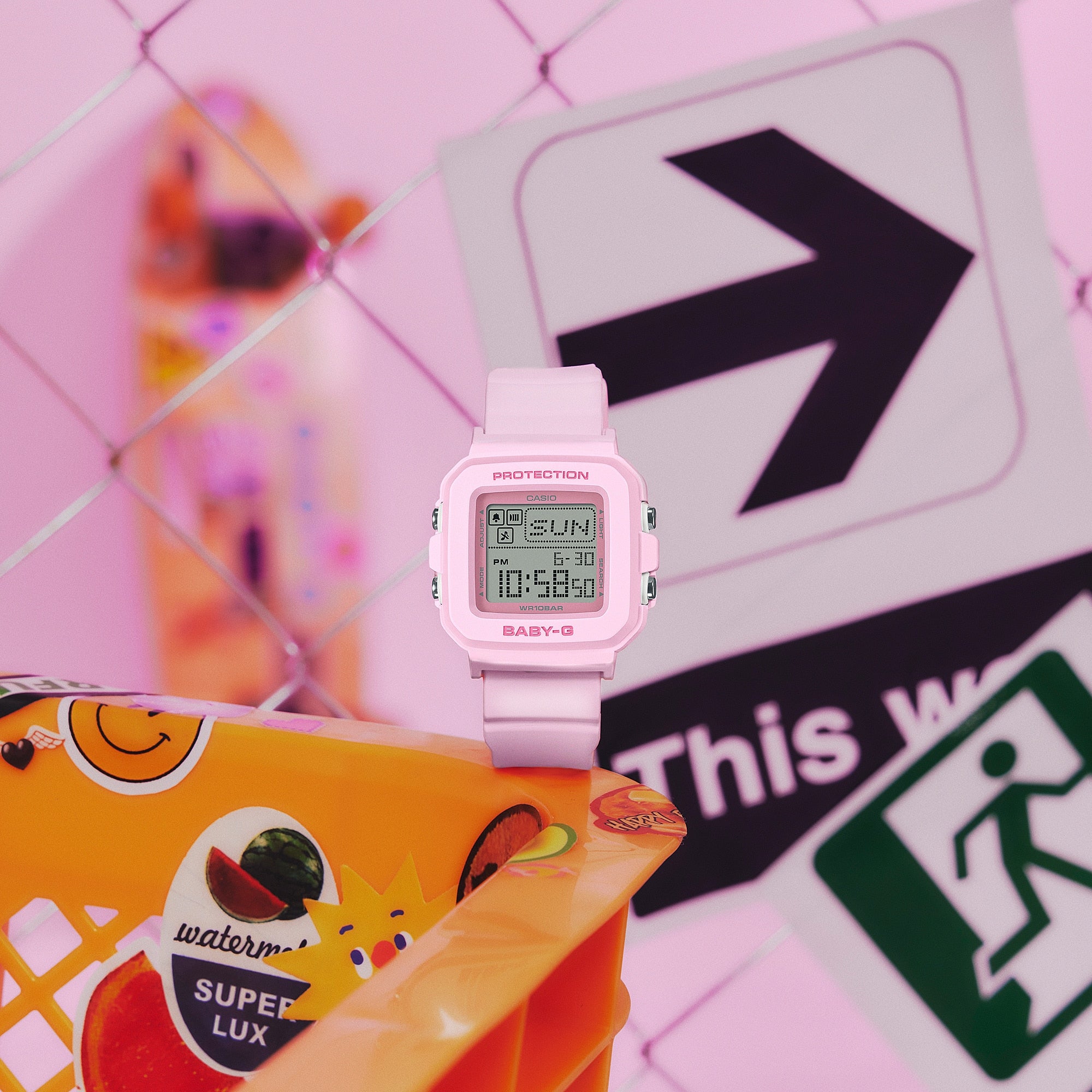 babyG 新品腕時計ウォッチピンクライト BABY-G BGD-10-4JF レディース 電池式 デジタル スクエア 樹脂バンド