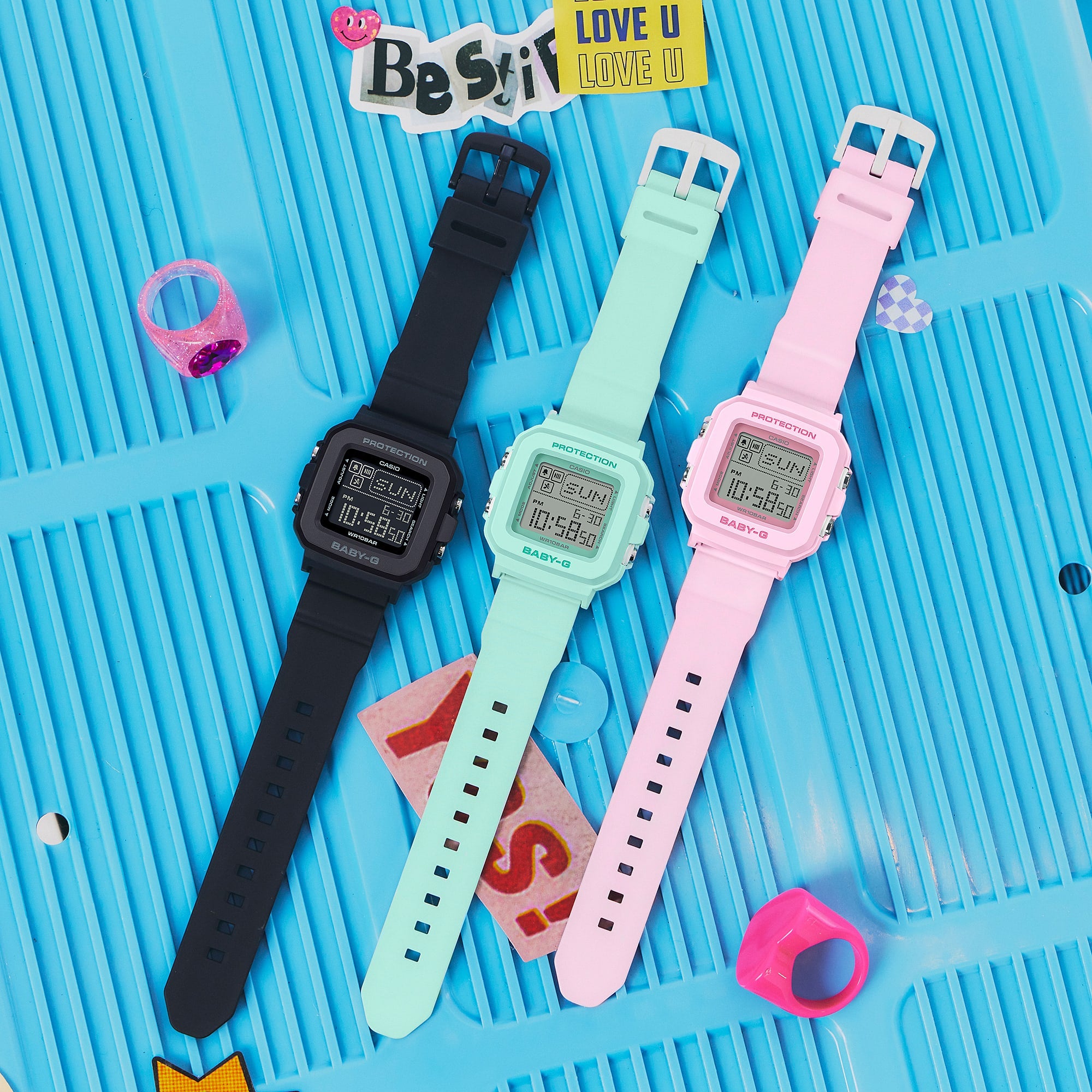 BABY-G BGD-10-4JF レディース 電池式 デジタル スクエア 樹脂バンド