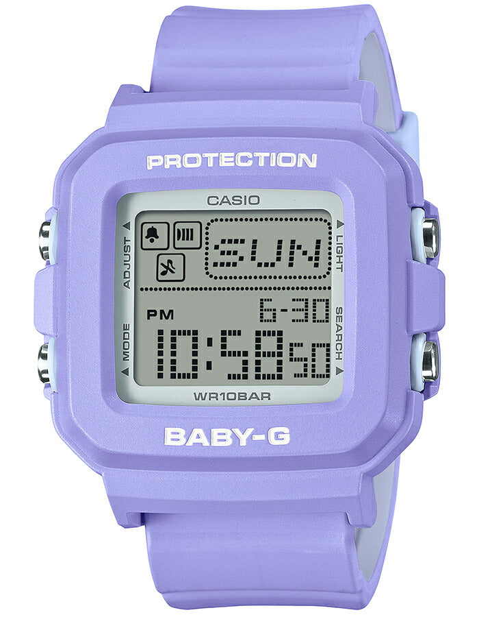 BABY-G BABY-G+PLUS ベイビージープラス BGD-10K-6JR レディース 腕時計 電池式 デジタル スクエア 樹脂バンド パープル 専用ホルダーつき 国内正規品 カシオ
