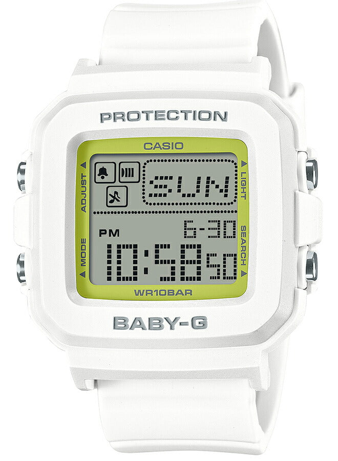 BABY-G BABY-G+PLUS ベイビージープラス BGD-10K-7JR レディース 腕時計 電池式 デジタル スクエア 樹脂バンド ホワイト 専用ホルダーつき 国内正規品 カシオ