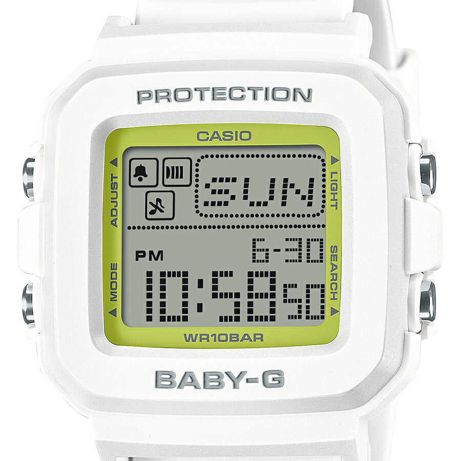 BABY-G BABY-G+PLUS ベイビージープラス BGD-10K-7JR レディース 腕時計 電池式 デジタル スクエア 樹脂バンド ホワイト 専用ホルダーつき 国内正規品 カシオ