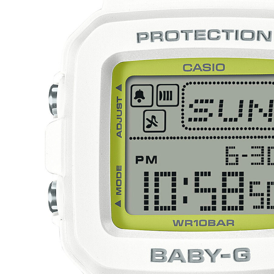 BABY-G BABY-G+PLUS ベイビージープラス BGD-10K-7JR レディース 腕時計 電池式 デジタル スクエア 樹脂バンド ホワイト 専用ホルダーつき 国内正規品 カシオ