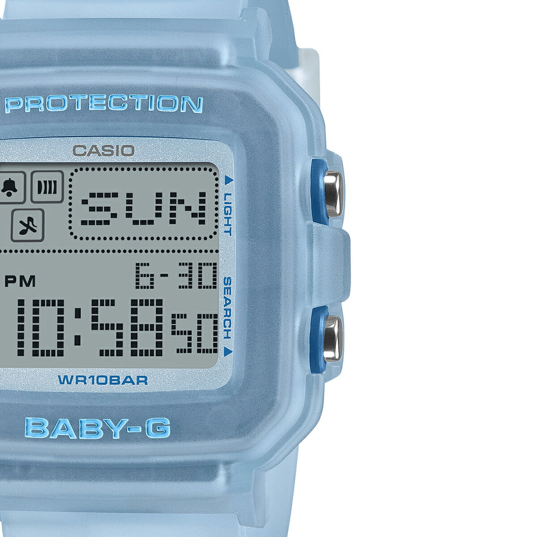BABY-G BABY-G+PLUS ベイビージープラス レトロゼリー ブルー BGD-10KG-2JR レディース 電池式 デジタル スクエア 樹脂バンド 専用ホルダーつき