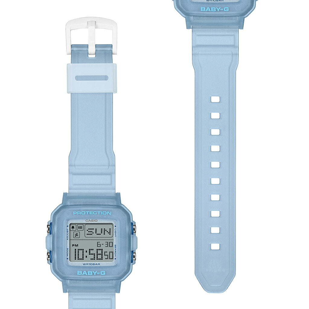 BABY-G BABY-G+PLUS ベイビージープラス レトロゼリー ブルー BGD-10KG-2JR レディース 電池式 デジタル スクエア 樹脂バンド 専用ホルダーつき