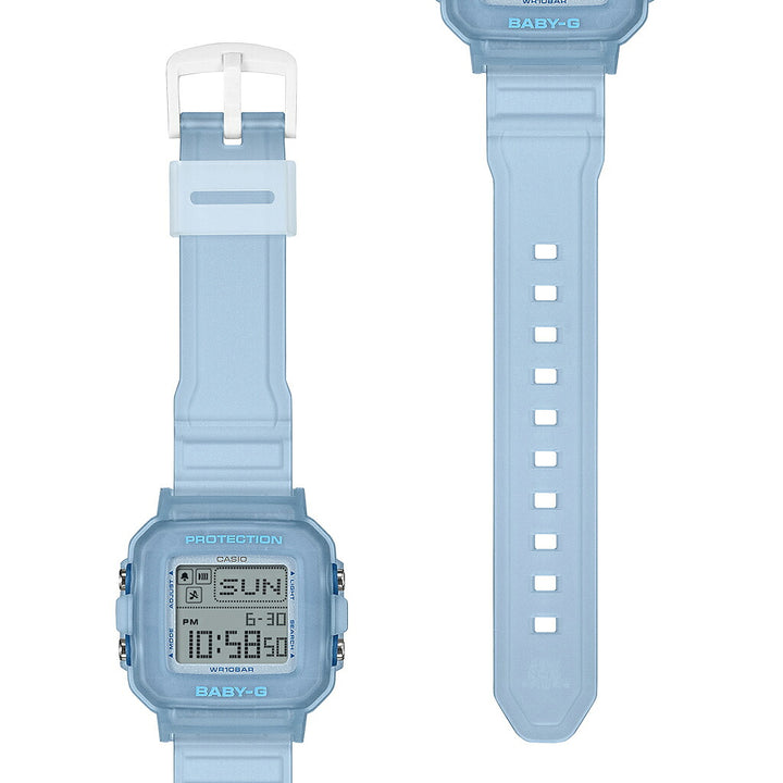 BABY-G BABY-G+PLUS ベイビージープラス レトロゼリー ブルー BGD-10KG-2JR レディース 電池式 デジタル スクエア 樹脂バンド 専用ホルダーつき