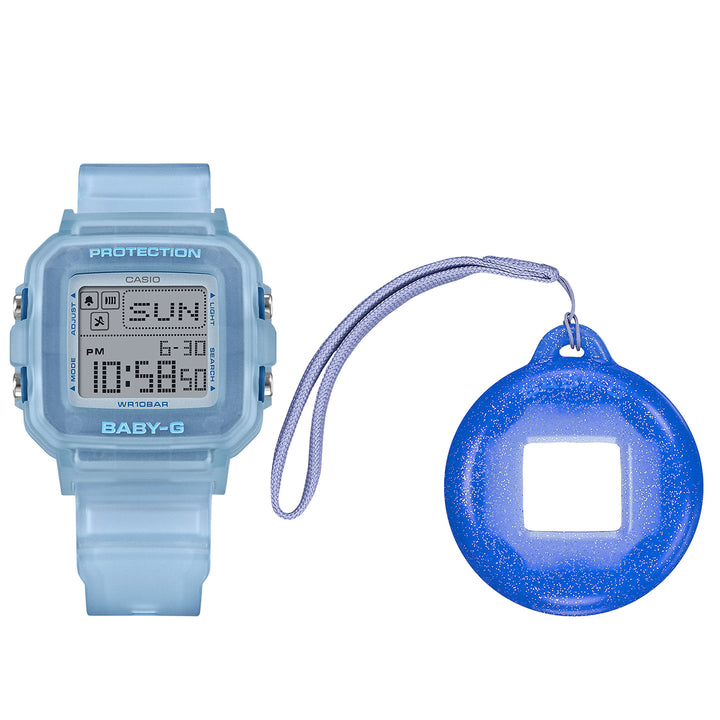 BABY-G BABY-G+PLUS ベイビージープラス レトロゼリー ブルー BGD-10KG-2JR レディース 電池式 デジタル スクエア 樹脂バンド 専用ホルダーつき