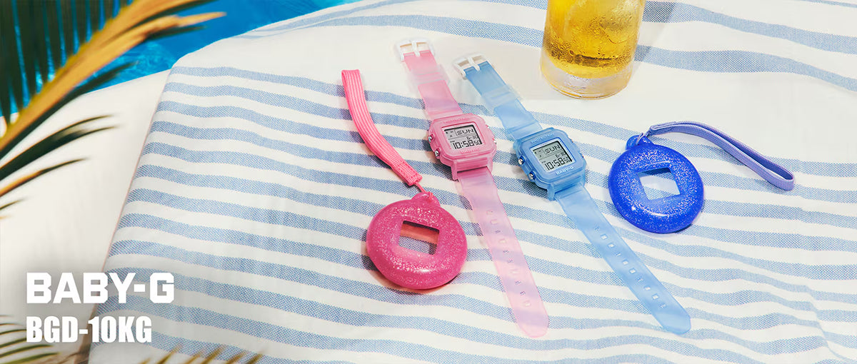BABY-G BABY-G+PLUS ベイビージープラス レトロゼリー ブルー BGD-10KG-2JR レディース 電池式 デジタル スクエア 樹脂バンド 専用ホルダーつき