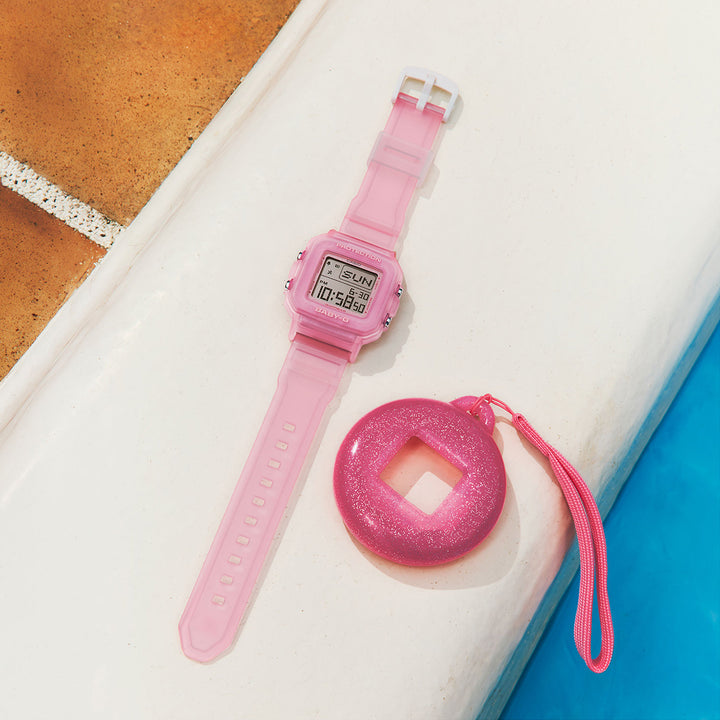 BABY-G BABY-G+PLUS ベイビージープラス レトロゼリー ピンク BGD-10KG-4JR レディース 電池式 デジタル スクエア 樹脂バンド 専用ホルダーつき