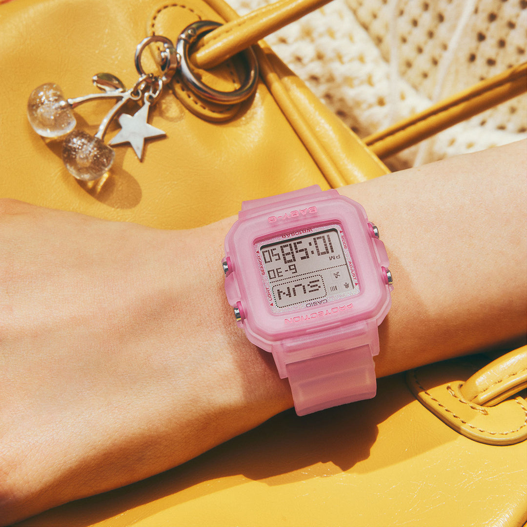 BABY-G BABY-G+PLUS ベイビージープラス レトロゼリー ピンク BGD-10KG-4JR レディース 電池式 デジタル スクエア 樹脂バンド 専用ホルダーつき
