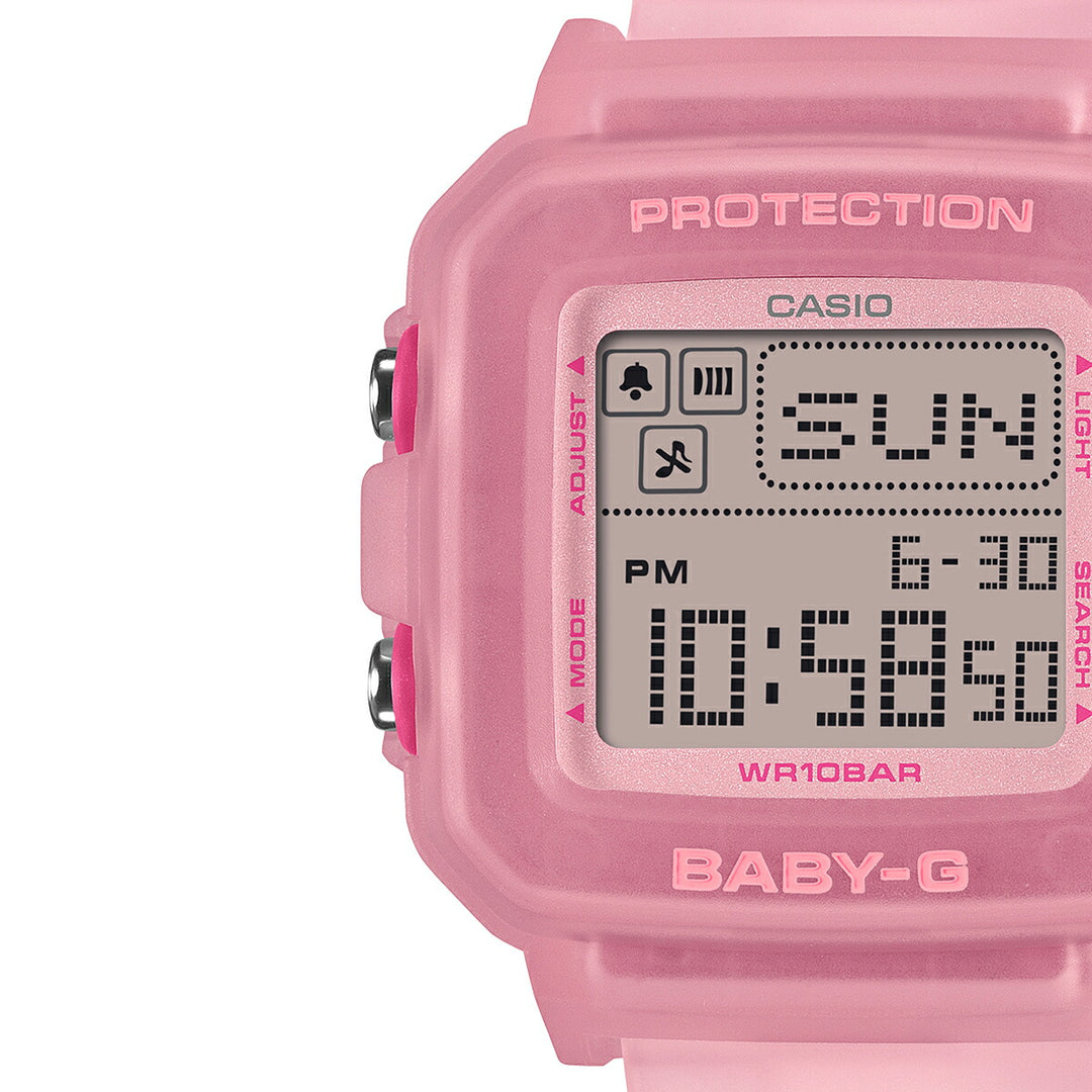 BABY-G BABY-G+PLUS ベイビージープラス レトロゼリー ピンク BGD-10KG-4JR レディース 電池式 デジタル スクエア 樹脂バンド 専用ホルダーつき