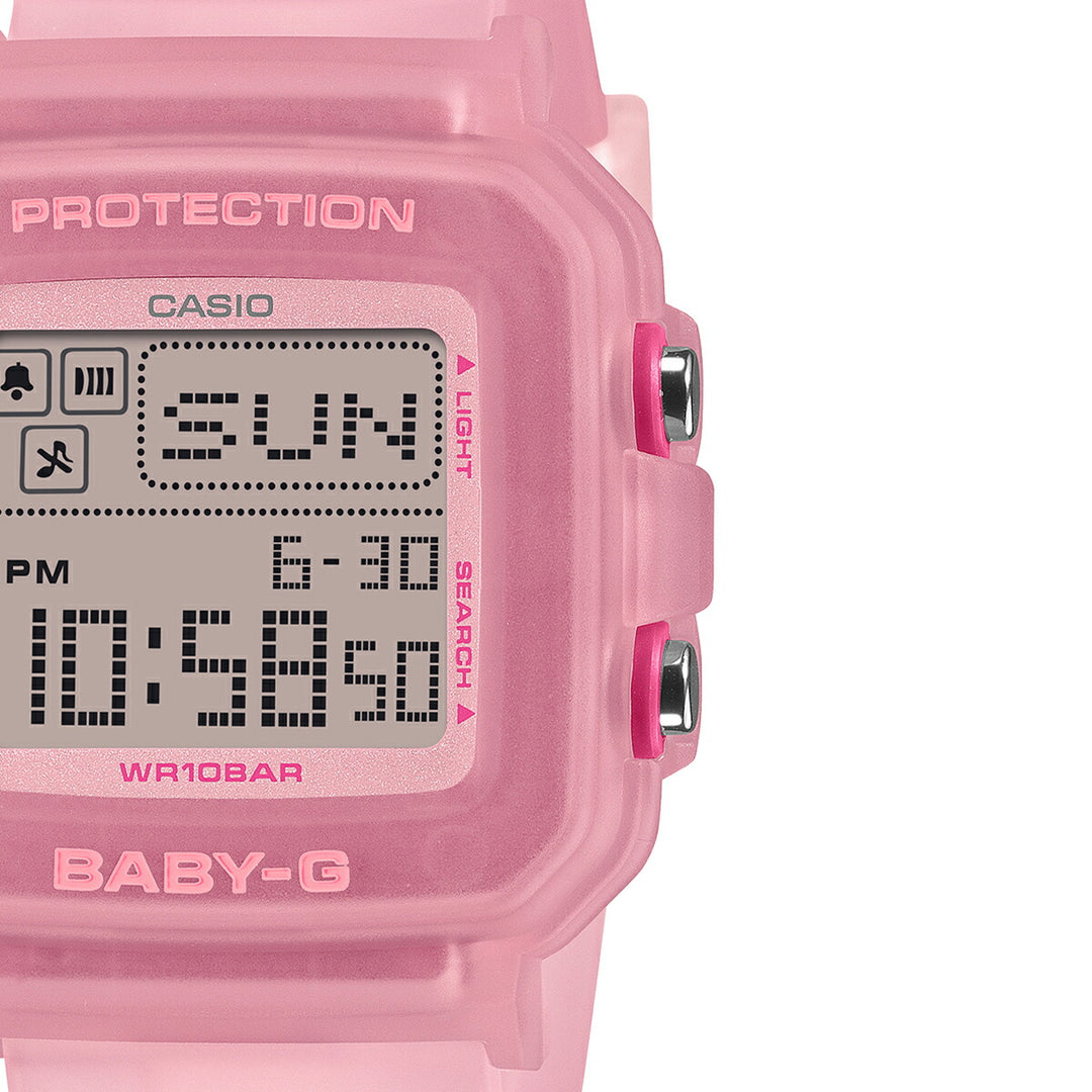 BABY-G BABY-G+PLUS ベイビージープラス レトロゼリー ピンク BGD-10KG-4JR レディース 電池式 デジタル スクエア 樹脂バンド 専用ホルダーつき