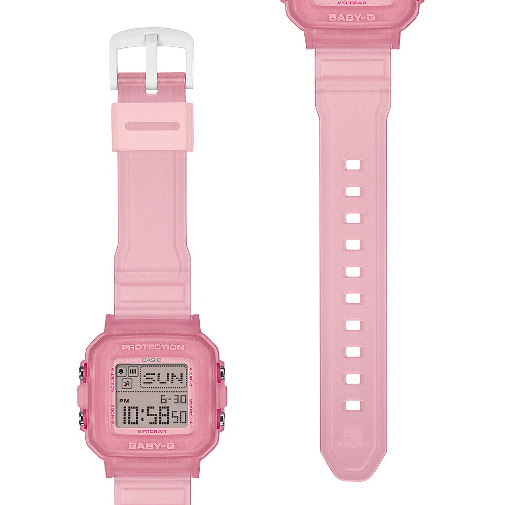 BABY-G BABY-G+PLUS ベイビージープラス レトロゼリー ピンク BGD-10KG-4JR レディース 電池式 デジタル スクエア 樹脂バンド 専用ホルダーつき