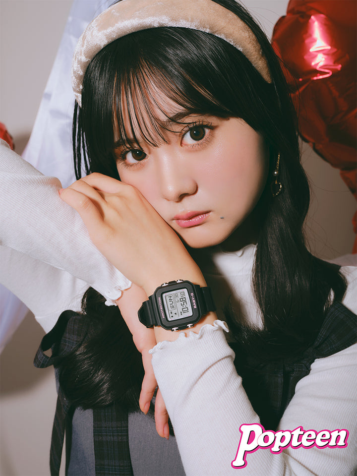 BABY-G BABY-G+PLUS ベイビージープラス ハートポップカラー BGD-10KH-1JR レディース 電池式 デジタル スクエア 樹脂バンド ブラック 専用ホルダーつき