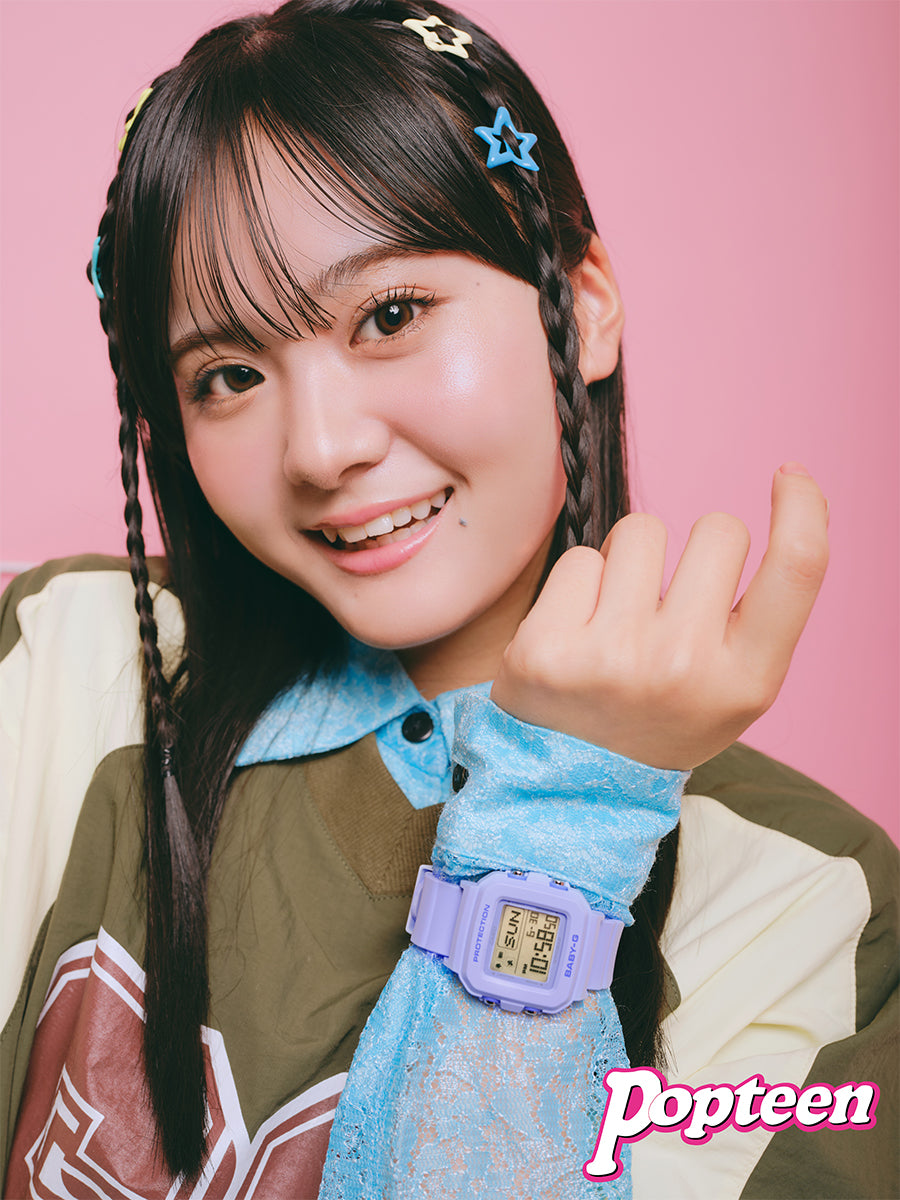 BABY-G BABY-G+PLUS ベイビージープラス ハートポップカラー BGD-10KH-2BJR レディース 電池式 デジタル スクエア 樹脂バンド ブルー 専用ホルダーつき