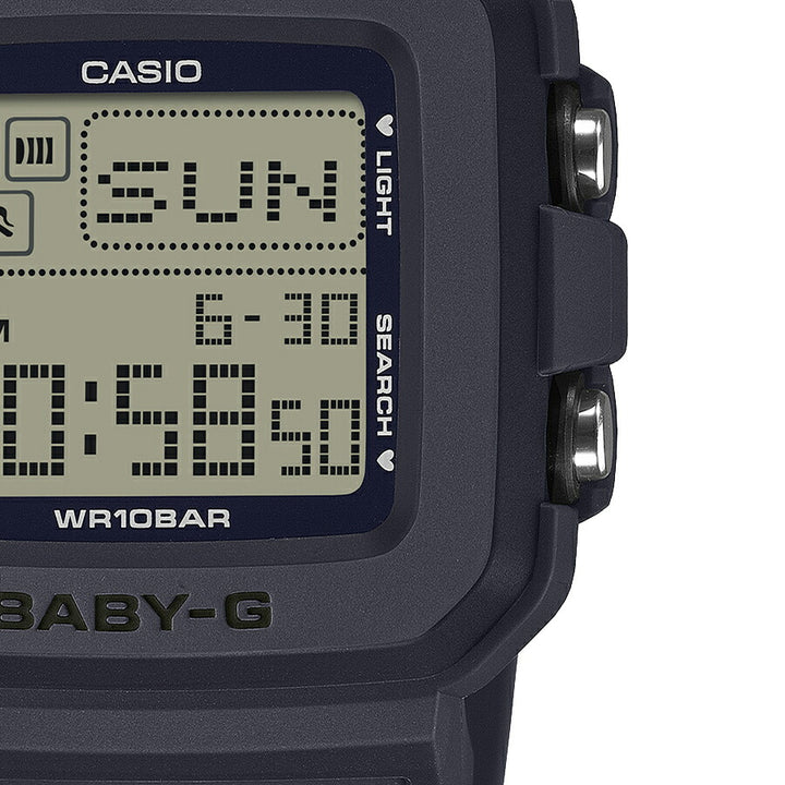 BABY-G BABY-G+PLUS ベイビージープラス ハートポップカラー BGD-10KH-2CJR レディース 電池式 デジタル スクエア 樹脂バンド ネイビー 専用ホルダーつき