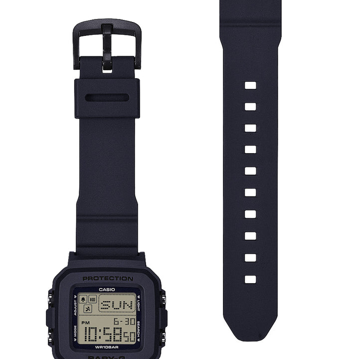 BABY-G BABY-G+PLUS ベイビージープラス ハートポップカラー BGD-10KH-2CJR レディース 電池式 デジタル スクエア 樹脂バンド ネイビー 専用ホルダーつき