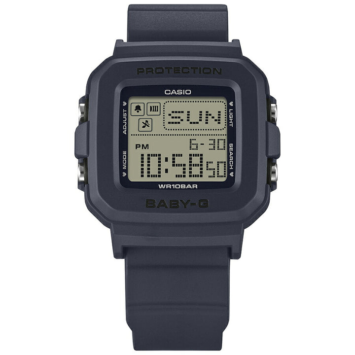 BABY-G BABY-G+PLUS ベイビージープラス ハートポップカラー BGD-10KH-2CJR レディース 電池式 デジタル スクエア 樹脂バンド ネイビー 専用ホルダーつき