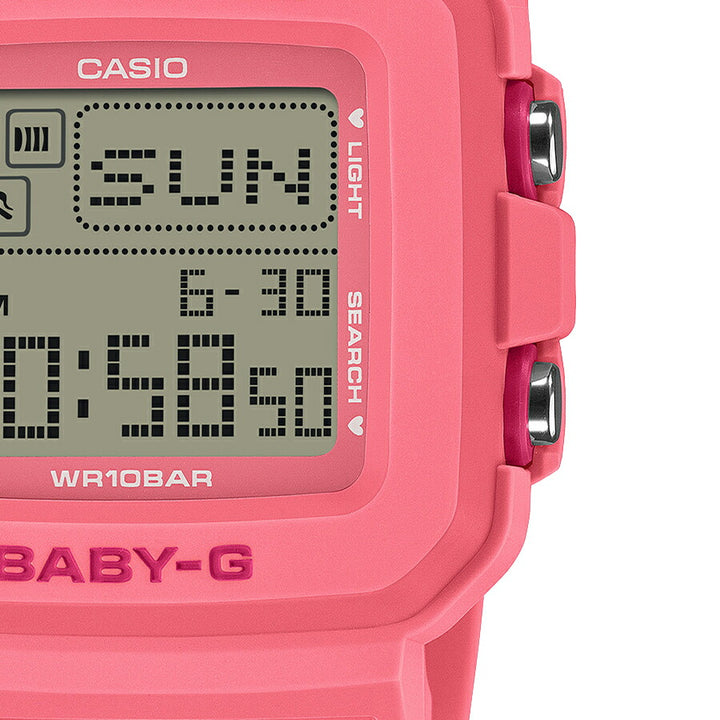 BABY-G BABY-G+PLUS ベイビージープラス ハートポップカラー BGD-10KH-4JR レディース 電池式 デジタル スクエア 樹脂バンド ピンク 専用ホルダーつき