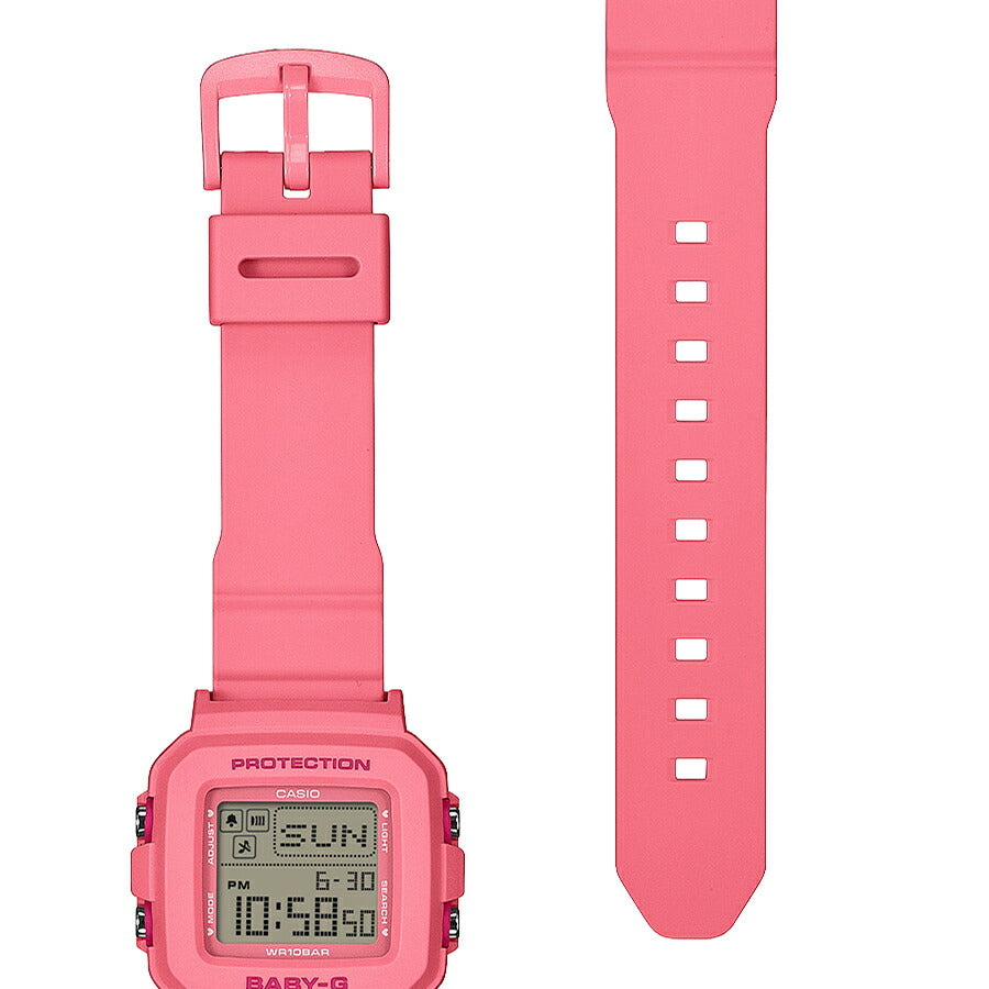 BABY-G BABY-G+PLUS ベイビージープラス ハートポップカラー BGD-10KH-4JR レディース 電池式 デジタル スクエア 樹脂バンド ピンク 専用ホルダーつき