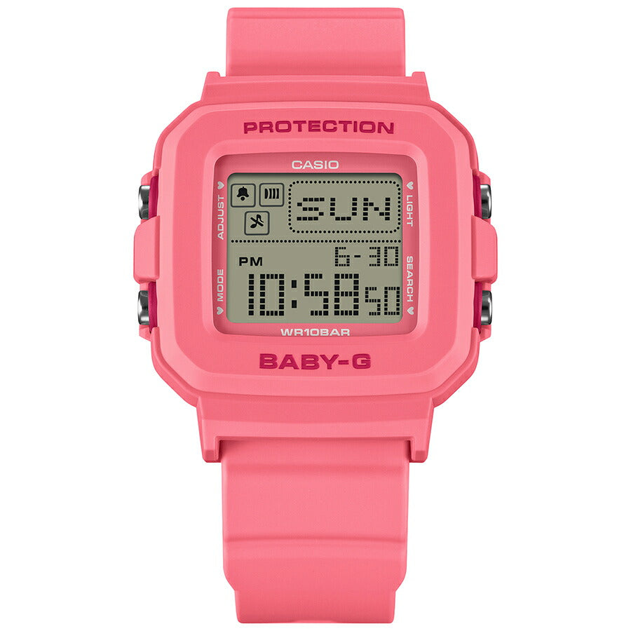 BABY-G BABY-G+PLUS ベイビージープラス ハートポップカラー BGD-10KH-4JR レディース 電池式 デジタル スクエア 樹脂バンド ピンク 専用ホルダーつき