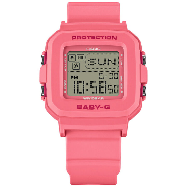 BABY-G BABY-G+PLUS ベイビージープラス ハートポップカラー BGD-10KH-4JR レディース 電池式 デジタル スクエア 樹脂バンド ピンク 専用ホルダーつき