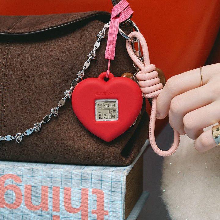 BABY-G BABY-G+PLUS ベイビージープラス ハートポップカラー BGD-10KH-7JR レディース 電池式 デジタル スクエア 樹脂バンド ホワイト 専用ホルダーつき