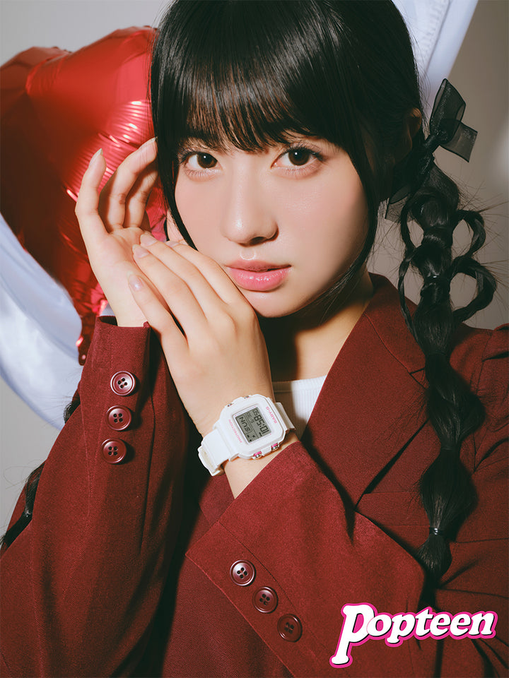 BABY-G BABY-G+PLUS ベイビージープラス ハートポップカラー BGD-10KH-7JR レディース 電池式 デジタル スクエア 樹脂バンド ホワイト 専用ホルダーつき