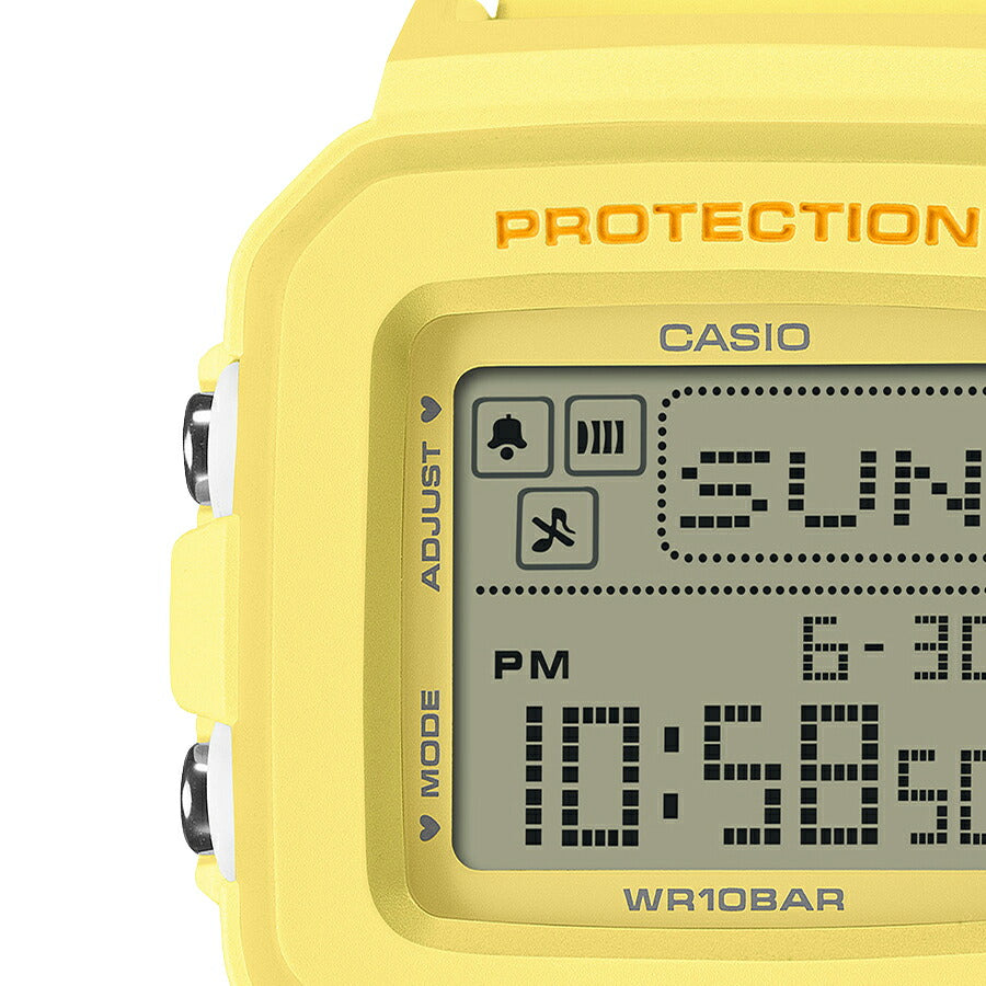 BABY-G BABY-G+PLUS ベイビージープラス ハートポップカラー BGD-10KH-9JR レディース 電池式 デジタル スクエア 樹脂バンド イエロー 専用ホルダーつき