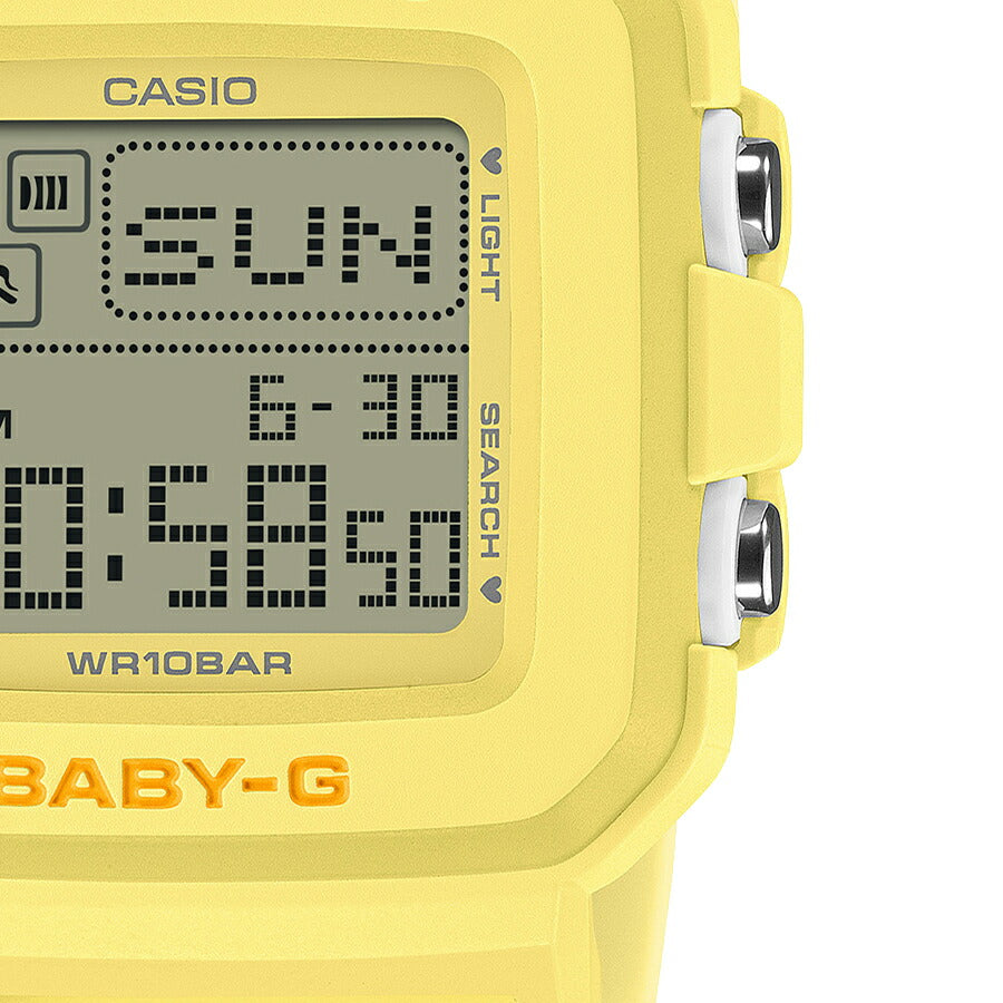 BABY-G BABY-G+PLUS ベイビージープラス ハートポップカラー BGD-10KH-9JR レディース 電池式 デジタル スクエア 樹脂バンド イエロー 専用ホルダーつき