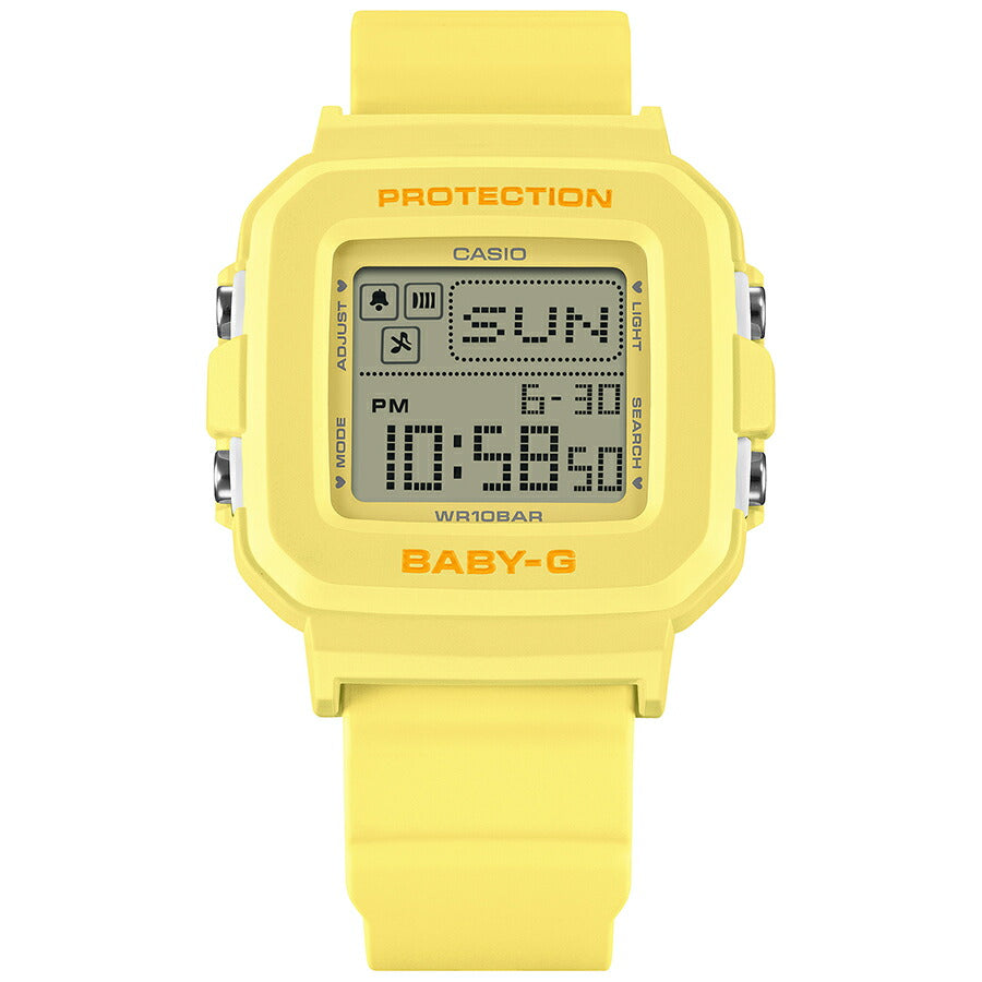 BABY-G BABY-G+PLUS ベイビージープラス ハートポップカラー BGD-10KH-9JR レディース 電池式 デジタル スクエア 樹脂バンド イエロー 専用ホルダーつき