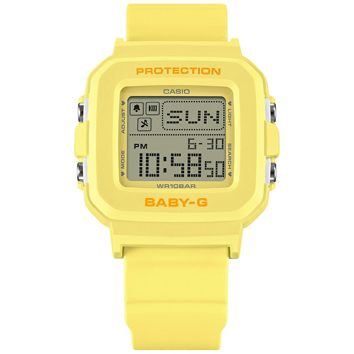 BABY-G BABY-G+PLUS ベイビージープラス ハートポップカラー BGD-10KH-9JR レディース 電池式 デジタル スクエア 樹脂バンド イエロー 専用ホルダーつき