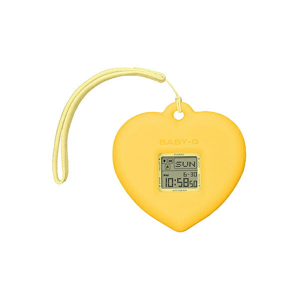 BABY-G BABY-G+PLUS ベイビージープラス ハートポップカラー BGD-10KH-9JR レディース 電池式 デジタル スクエア 樹脂バンド イエロー 専用ホルダーつき
